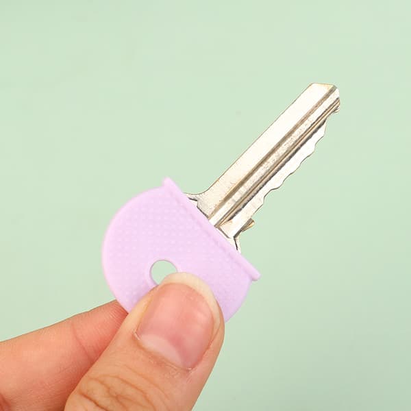 【DENGTU】10 stk. blandede farver PVC nøglehætter Topper elastisk etui til DIY-nøgle