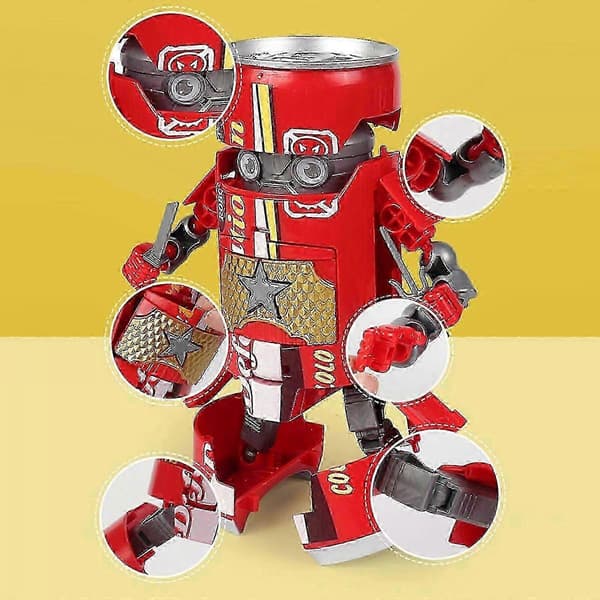 Transformator Robotleketøy for Barn Robot Actionfigur Brusboksleketøy, Nyhet Bokser Deformerte Robotfigurer Leketøysgave for Barn Gutter