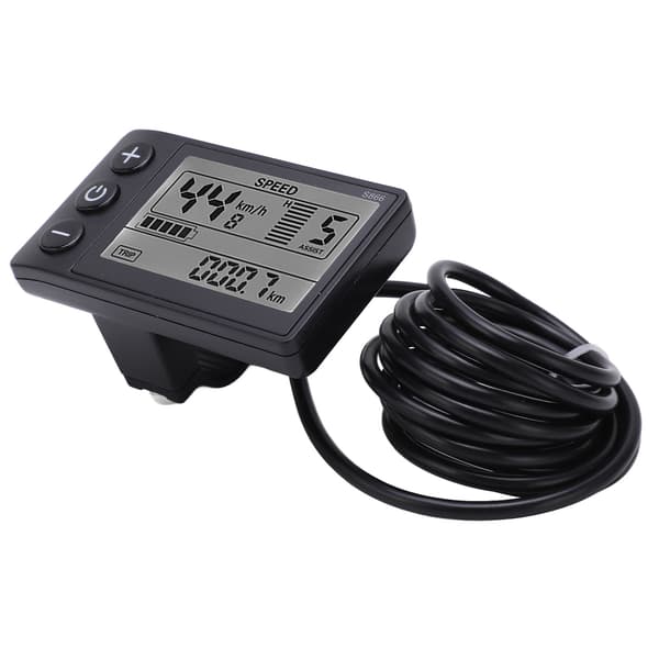 S866 Elektrisk Cykel LCD Display Måler 24V 36V 48V Scooter Kontrolpanel SM Stik