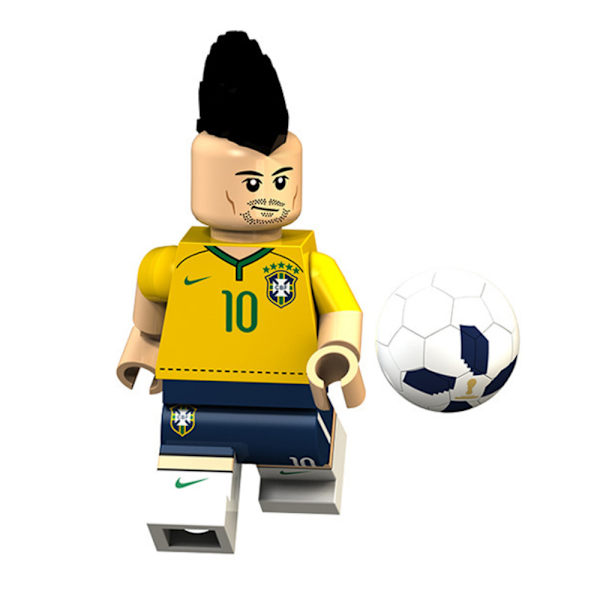 8st fotbollsspelare Super Star Series Mini Block Building Toy