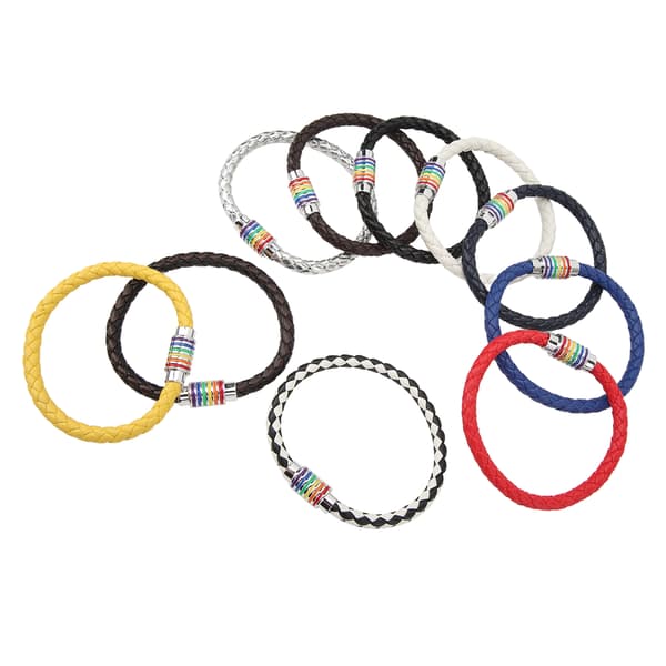 Regnbågs Pride Läderarmband Set för Par