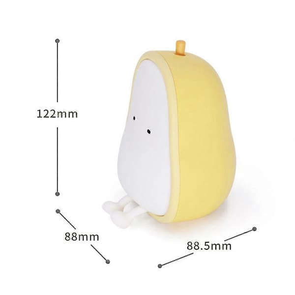 Pære Nattlamper Soverom Søvn For Barn Usb Oppladbare Lamper Bpa-fri Abs Silikon Sengelampe