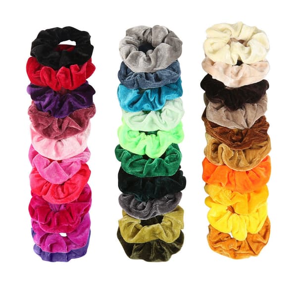 36 st sammetshårsnoddar, hårband, hårsnoddar, hårband[dt] Multicolor multicolor