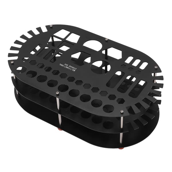 Desktop Organizer Rack Værktøjsopbevaringsstativ af aluminiumslegering til modelbiler Sort
