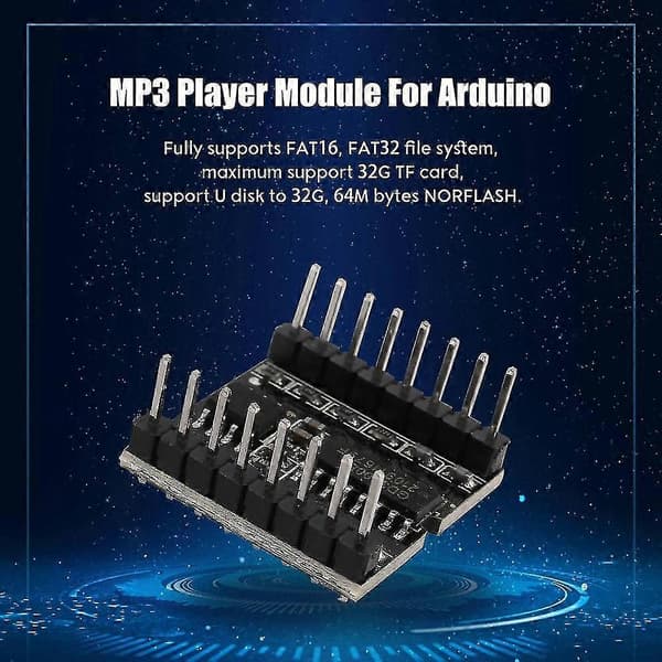Dfplayer Mini MP3-spillermodul for svart [dt]