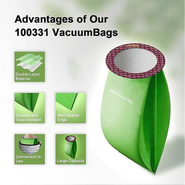 24-pack 100331 dammsugarpåsar ersättning för ProTeam 10 QT ryggsäcksdammsugare, passar modellerna Coachvac, Super Coachvac