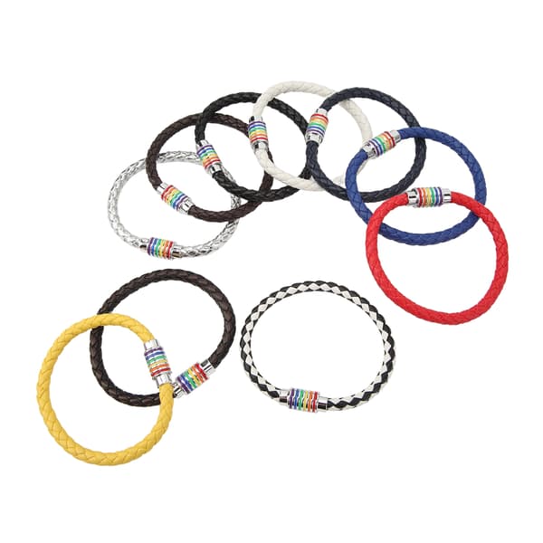 Regnbågs Pride Läderarmband Set för Par