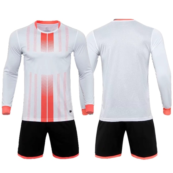 1 sett spesialtilpasset fotballdrakt menn gutter fotballtøysett langermet fotballuniform Voksen keepersportsdress for barn treningsdress Red Kid Size 2XS