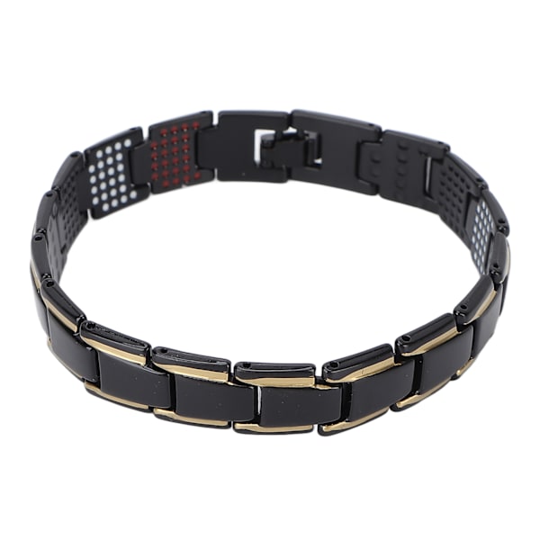 Sort Guld Titanium Stål Magnetisk Terapi Armbånd til Mænd og Kvinder