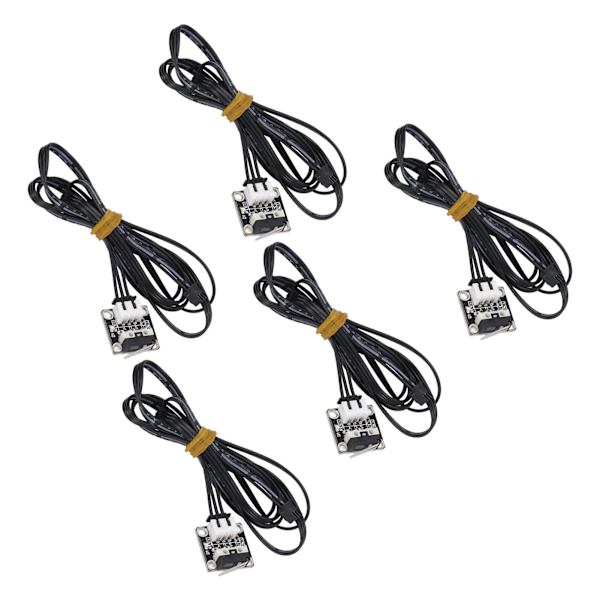 5 stycken ändstoppgränsbrytare med 3 stift, flamskyddad 3D-skrivargränsbrytarmodul för Ender 3