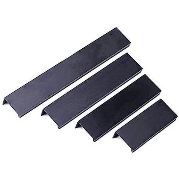 Köksskåp Dragdörr Låda Dragar Skåp Hårdvara Osynliga dolda Dra Finger Edge Dragar 10 Pack (5,04 Center Hål, Borstad Matt Svart)