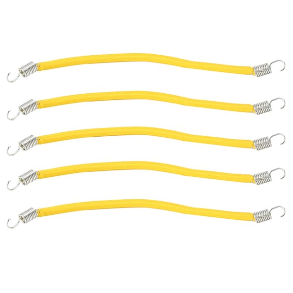 5 stk. Elastisk bagasjestropp for takstativ til SCX10 1/10 RC Bilmodell Gul 20cm