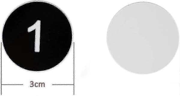 【DENGTU】Indgraverede nummerplader i plast til nøgleidentifikation Sort Black 201-300