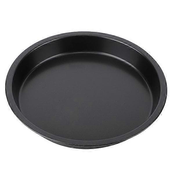 【DENGTU】8 tommer køkken non-stick sort kulstofstål rund pizzapande bageform