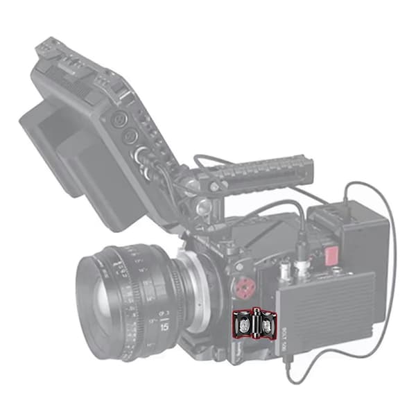 2X Sammenfoldelig L-plade Arri Positionering Retvinklet Adapter til DJI SDR Senderbeslag til Skærmmontering V-montering[dt] Black