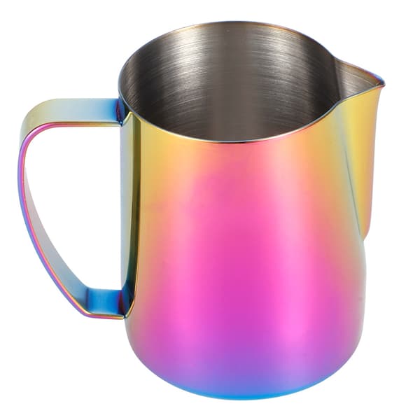 Rustfri stål 350 ml mælkekande lilla farve til latte art