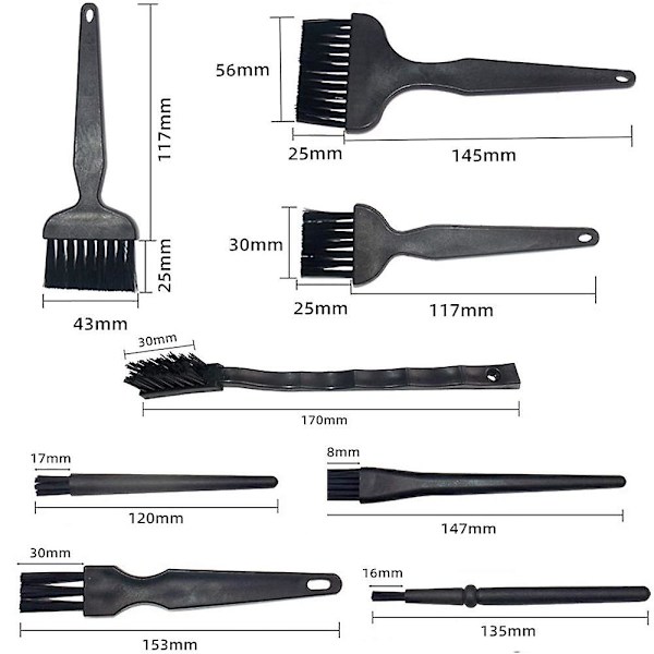 Nylon Nylonrengöringstangentbordsborstesats