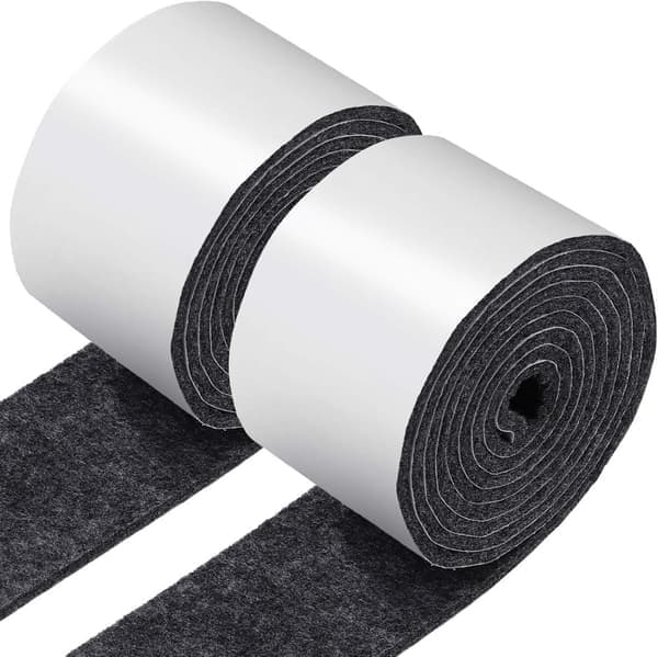 Filtmatta - Självhäftande Filttejp - Mörkgrå - 2-pack - 5cm*0.3cm*100cm[dt]