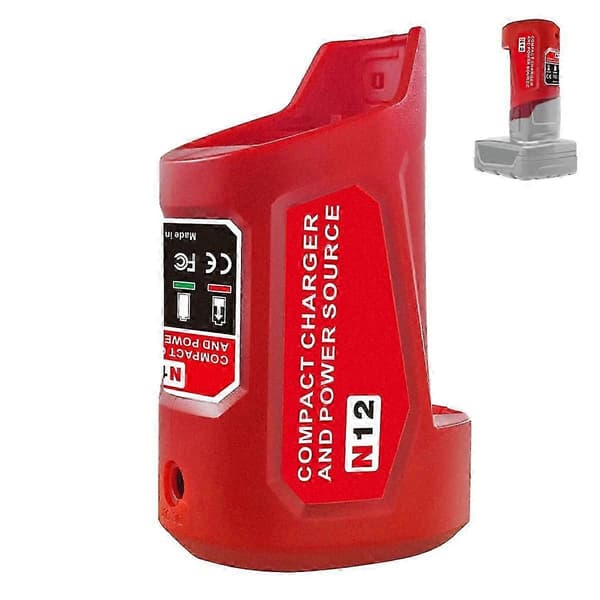 N12 Batteristrømkildeadapter kompatibel med Milwaukee 12V M12-batteri
