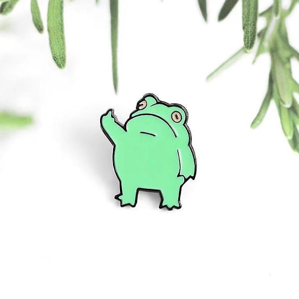 Tecknad groda Prins Emalj Brosch Pins Badge Lapel Pin Broscher