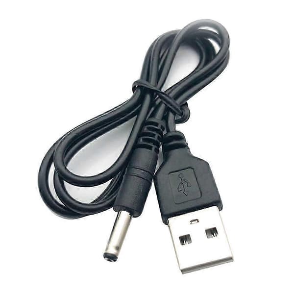 2xUSB2.0 til DC3.5mm ladekabel 5V strømkabel DC ladekabel 50cm-svart