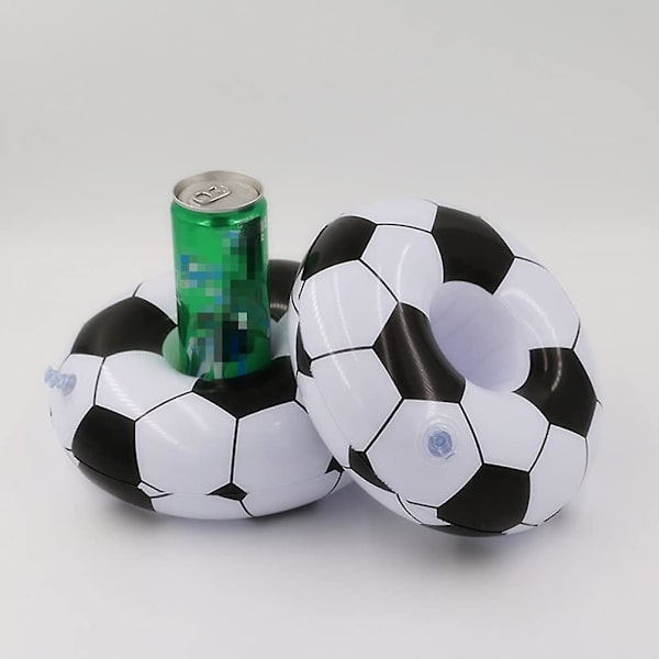 2st uppblåsbar mugghållare Fotbollsformad pooldrink