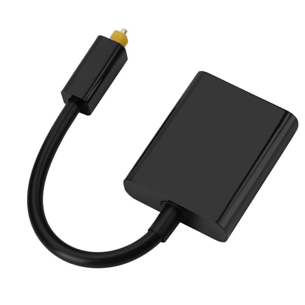 Svart Dual Port Toslink Optisk Audio Splitter 1 Input 2 Output