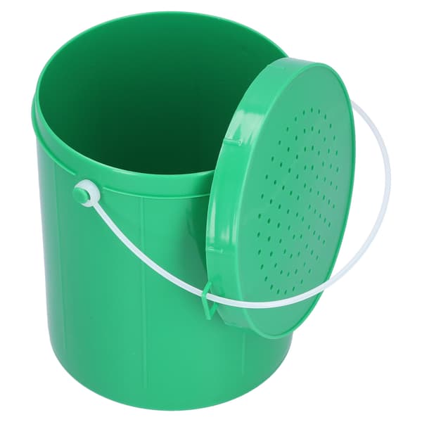 Plastbøtte for agn med ventilasjon, bærbar, for meitemark