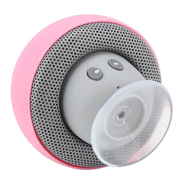 Mini Trådlös Bluetooth Portabel Sugkopp Högtalare Rosa