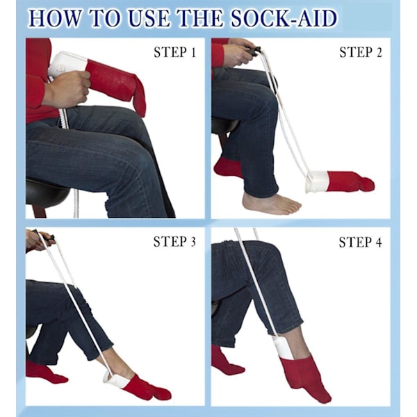 Sock Aid & Stocking Assist Flexibelt konturerat plastskal