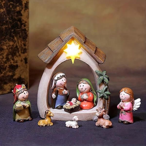Julkrubba Scenprydnader Karaktärsdekorationer Julklappar