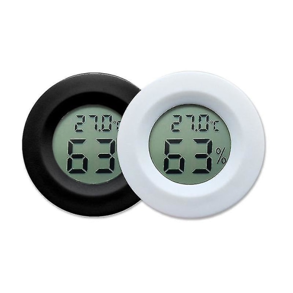 Mini Digital inomhustermometer Hygrometer Klocka Temperatur Lcd