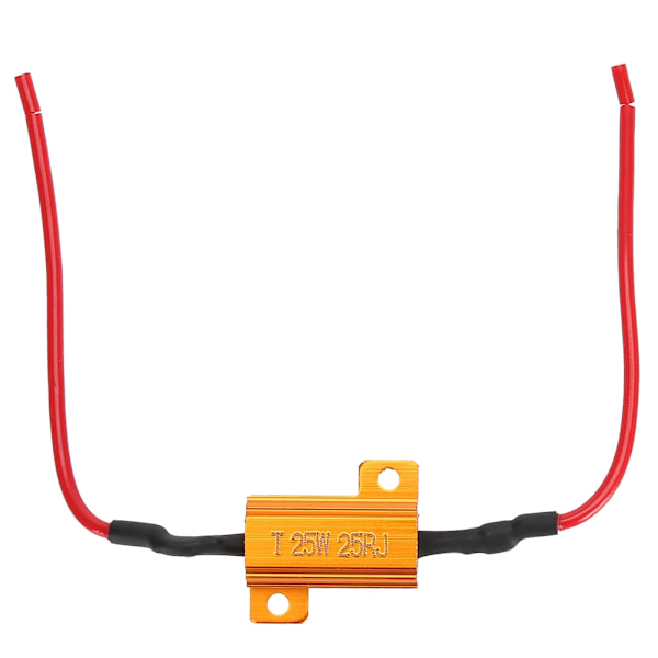 2 stk Bil LED-dekoder Anti Hyper Flash Ingen feil Trådlindet belastningsmotstand 25W 25Ω