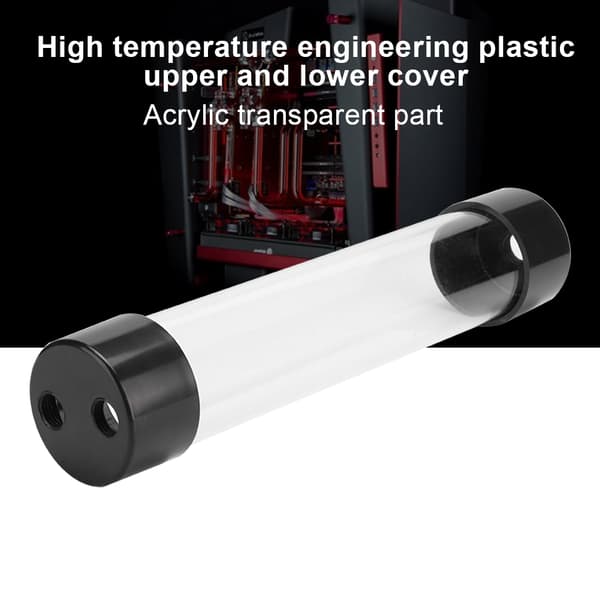 240MM Transparent Cylindrisk Computer Vandkølingstank Praktisk