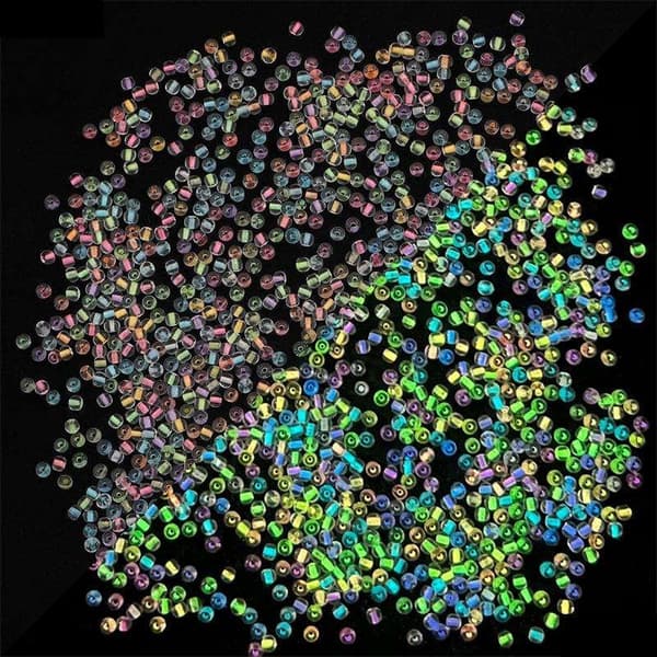 【DENGTU】Frøperler - 2mm - 750 stk - Selvlysende - Lysende perler multifärg multicolor