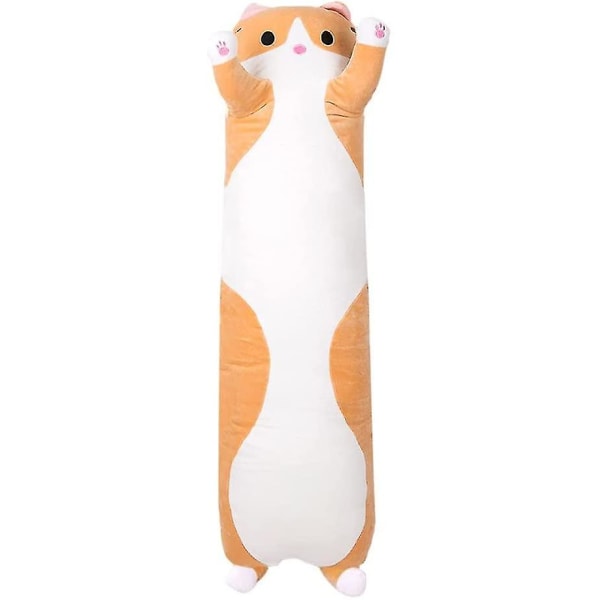 Cat Plyschleksak Lång bomullsplyschleksak Mjuk sovkudde 50CM
