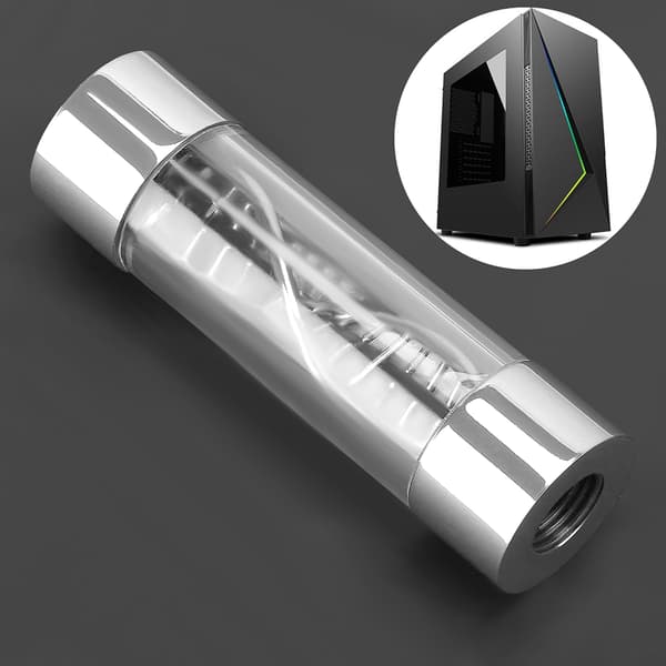 Sølv Spiral Metall Vannstrømmåler for PC Vannkjøling