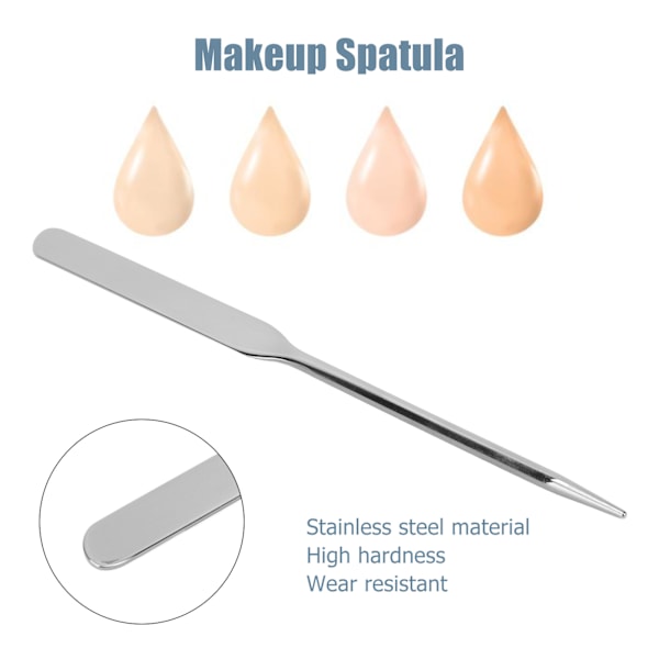 Ergonomisk spatel i rustfritt stål for flytende foundation og neglekunst - Ideell for makeupartister