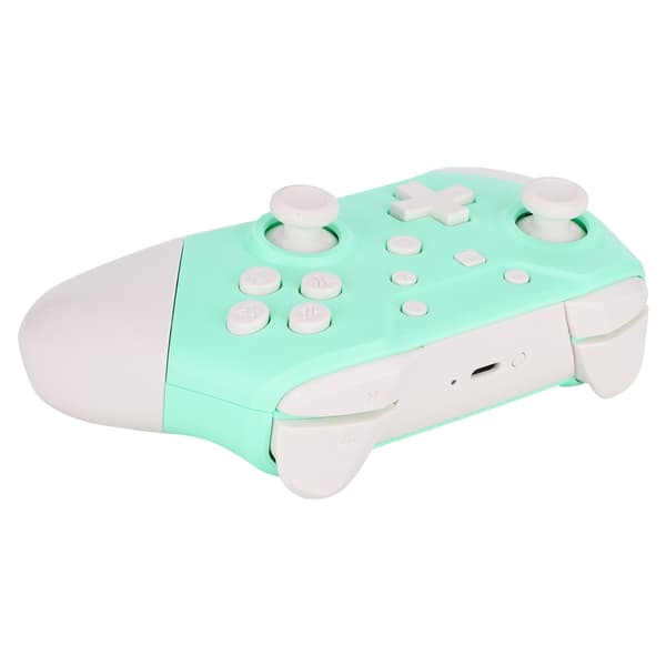 Trådlös Bluetooth-spelkontroll med NFC 3D-joysticks för Nintendo Switch Pro Grön Vit