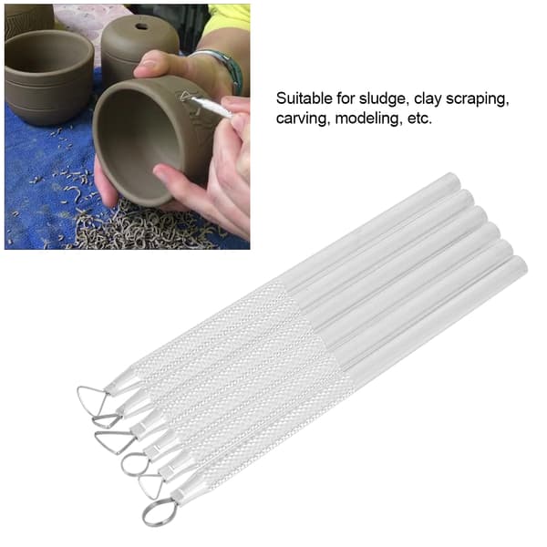 6 st Aluminiumlegering Keramik Skulpteringsverktygsset