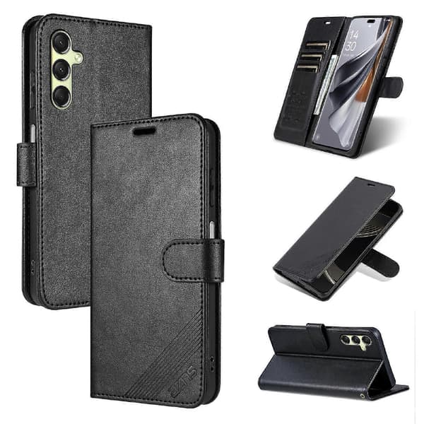 AZNS Lammeskind Tekstur Etui Sort Til Samsung Galaxy A15 For Samsung Galaxy A15 Black
