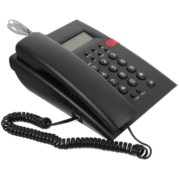 1 sæt fastnettelefoner med ledning, store taster, kablet telefon til kontor, reception, hjem, hotel
