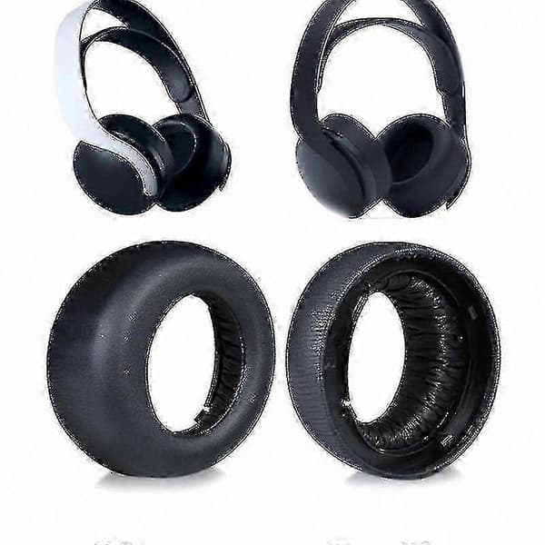 PS5 Pulse 3D Headset Öronkuddar - Tvättbart Öronkåpsset Black
