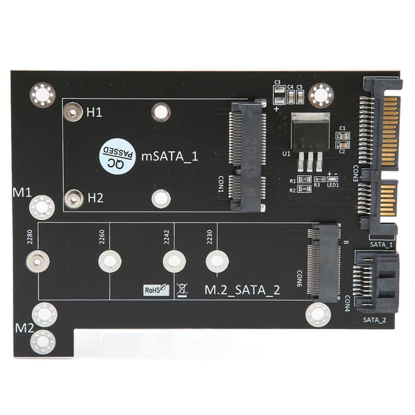 MSATA M2 NGFF SSD til Dual SATA3 Adapterkort Høyhastighetskonverter Datatilbehør