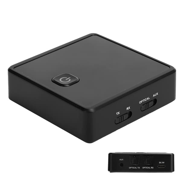 Bluetooth 5.0 Sender Mottaker Trådløs Lydadapter 3.5mm Aux for PC TV Bilhøyttaler