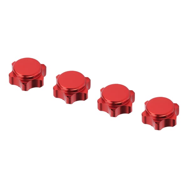 4PCS 17mm Aluminium Vattentäta Mutterkapslar för 1/8 RC Bil Hjul Fälg Nav Mutter Skydd Röd