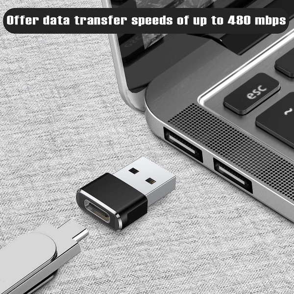 Typ A Laddningskabel Adapter-usb C Hona Till USB Hane Adapter Sliver