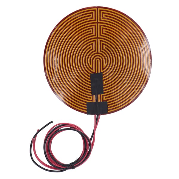 PI Polyimid Varmelegemefilm 220mm Diameter Hurtig Opvarmning 100K Termistor Stærk Selvklæbende til 3D Printer DC24V 180W
