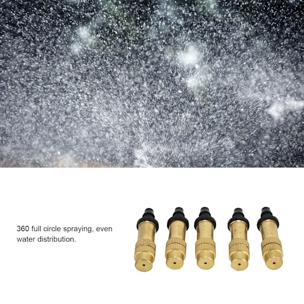 100 stk. Kobber Atomiserende Dryppvanningsdyser for 4/7 Slange med Enkel Krokdesign