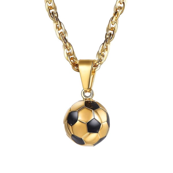 Män fotboll hänge halsband, med kedja